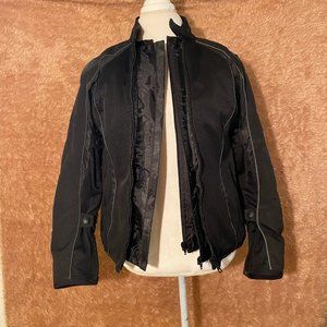 Sedici Womens Black Motorcycle Jacket Size Large